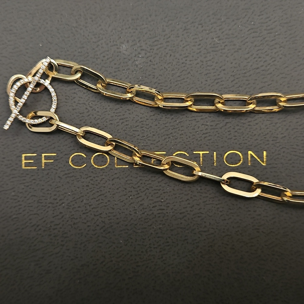 Ef Collection Jumbo Diamond Toggle Necklace - image 2